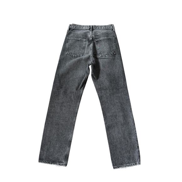 AGOLDE 90's Mid Rise Loose Jean Outline Wash Distressed Gray - Picture 3 of 11